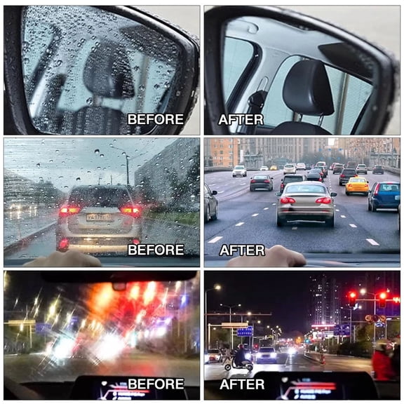 200ml Glass Cleaning BoardHydrophobic Glass Coating, 2-Piece Set Windshield Auto Glass, Improves Visibility Repels Rain for Safer Driving in Wet Weather