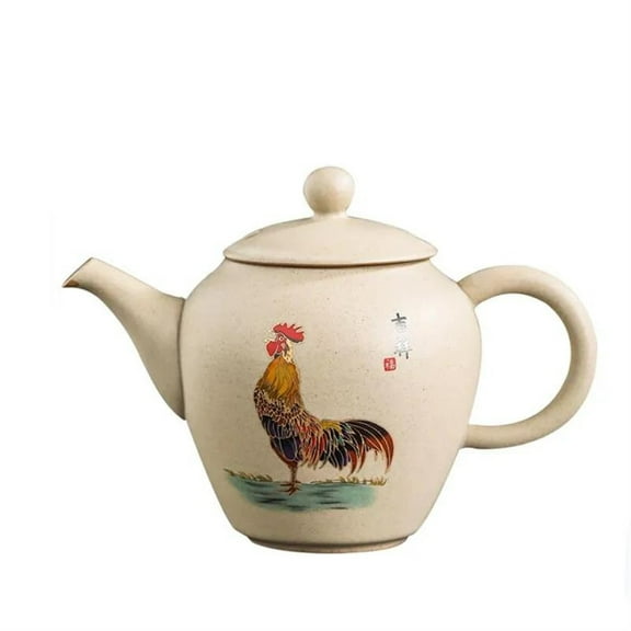 200ml Hand Painted Cock Tea Pot Chinese Antique Pottery Ceramic Teapots Household Kettle Travel Portable Tea Set Accessories