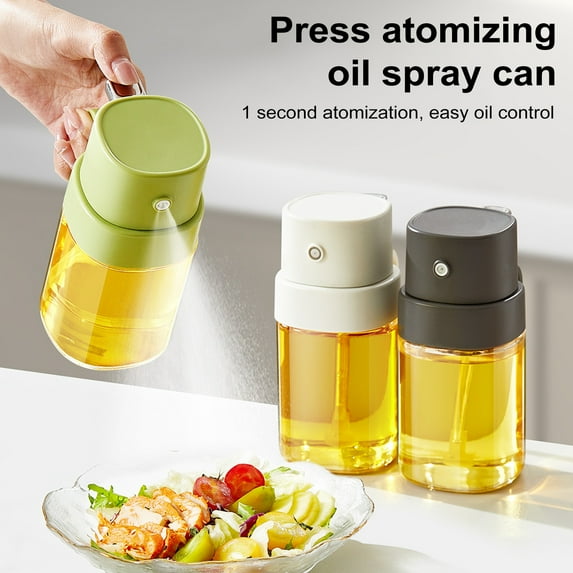 200ml Oil Sprayer for Cooking Olive Oil Spritzer Bottle with Handle Glass Spout for Air Fryer BBQ Roasting Salad Seasoning BPA-Free Leak-Proof Kitchen Containers