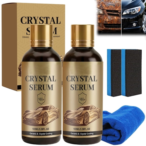 200ml PTZ Crystal Serum  Advanced Graphene Ceramic Coating for Cars | 9H Graphene, Ultimate Quick Effect Car Coating Spray for Shine & Protection, Nano Coat Restore for Paint, Glass & Wheel (2Pcs)