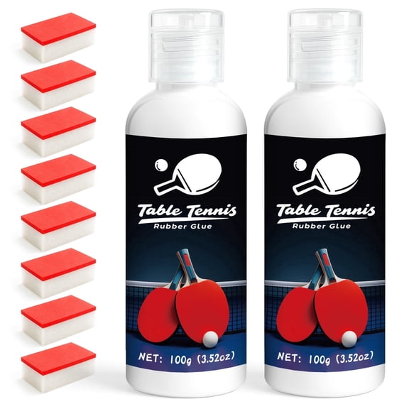 GDDP 200ml Table Tennis Glue, Includes 8 Sponge Brushes, Gels, for Table Tennis Racket Assembly 