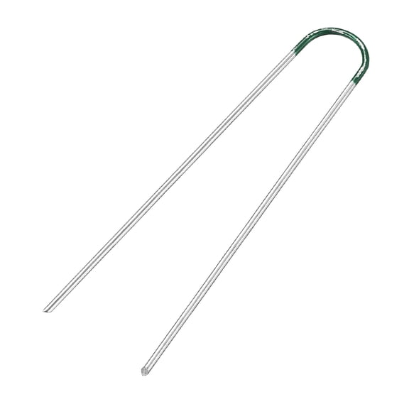 200mm 7.9-inch 3mm Dia Round U Pins Carbon Steel Galvanized 20 Pack