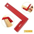 thumbnail image 1 of 200mm Carpenter Right Angle Positioning Ruler Aluminum Alloy Hardwood Woodworking Tool, 1 of 15