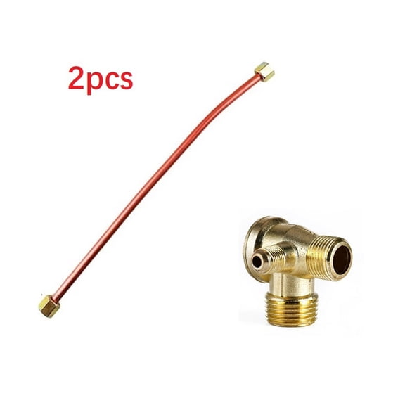 200mm Exhaust Tube with 3-Port Zinc Alloy Check Valve For Air Compressor Parts