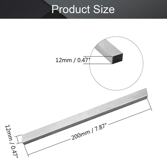 200mm Length HSS Square Bar Milling Turning Bit Lathe Tool 4~20mm Fly Cutter