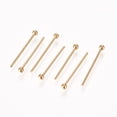 thumbnail image 1 of DIY 200pc 304 Stainless Steel Ball Head Pins Real 24k Gold Plated 15x0.6mm 22 Gauge Head: 1.8mm DIY, 1 of 2