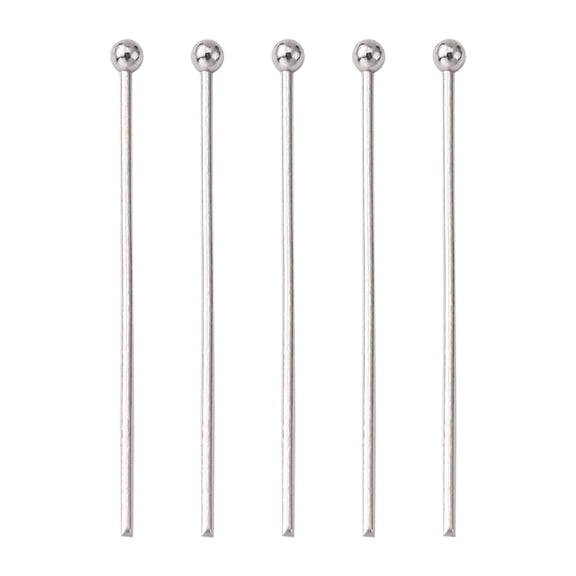 200pc 304 Stainless Steel Ball Head pins Stainless Steel Color 30x0.7mm