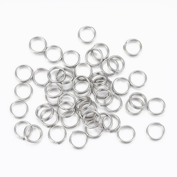 200pc 304 Stainless Steel Split Rings Double Loops Jump Rings Stainless Steel Color 5x1mm about 4mm Inner Diameter