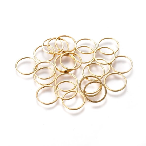 200pc Brass Linking Rings Golden 12x0.7~1mm Inner Diameter: 11mm Material Brass