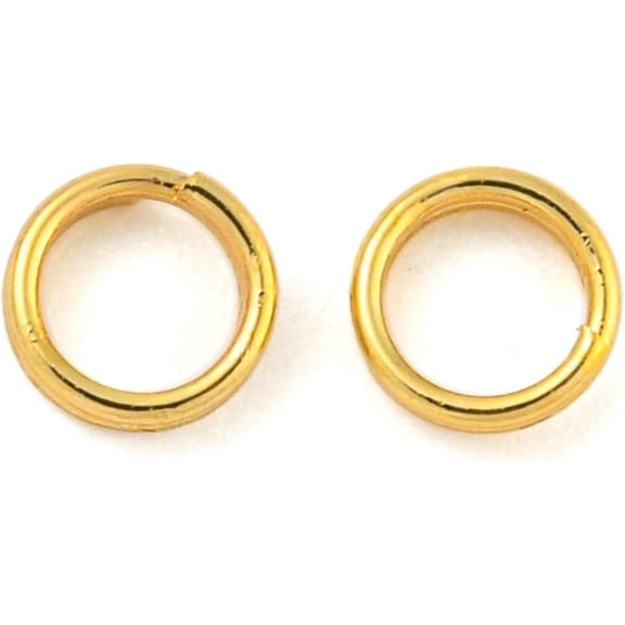 200pc Brass Split Rings Double Loops Jump Rings Real 18K Gold Plated 4x1.5mm Inner Diameter: 3mm Single Wire: 0.5mm for DIY