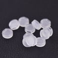 thumbnail image 1 of 200pc Comfort Plastic Pads for Clip on Earrings Anti-Pain Clip on Earring Cushion Clear 7.5x3mm Hole: 1.5x3.5mm, 1 of 4