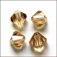thumbnail image 1 of 200pc Imitation Austrian Crystal Beads Grade AAA Faceted Bicone Goldenrod 4x4mm Hole: 0.7~0.9mm, 1 of 3