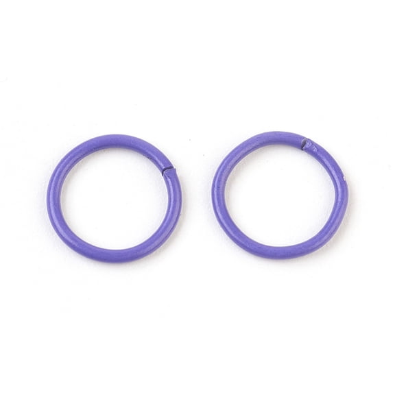 200pc Iron Jump Rings Open Jump Rings Medium Purple 18 Gauge 10x1mm Inner Diameter: 8mm