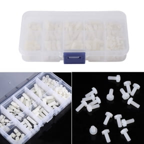 200pc M2.5 Nylon Standoffs Bolts Set, Durable Hex Spacers For Electronics, Convenient Storage Box