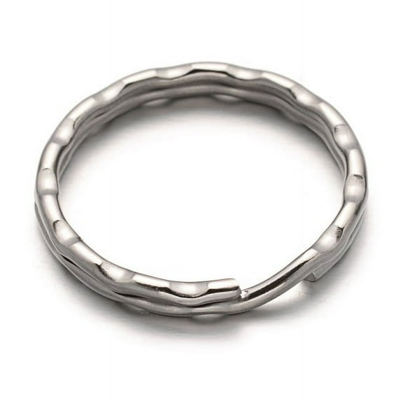 200pc Tarnish Resistant 304 Stainless Steel Split Key Rings Keychain Clasp Findings Stainless Steel Color 25x3mm DIY