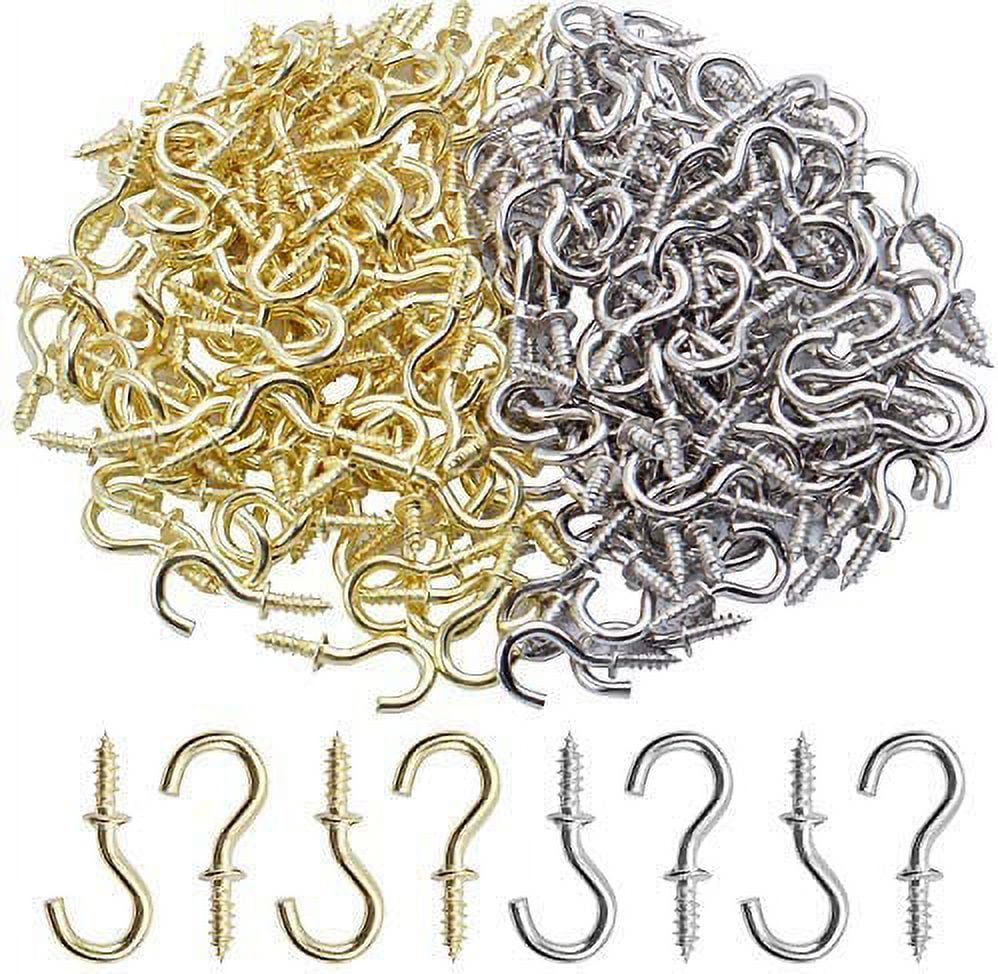 100pcs/pack Small Metallic Screw-in Hooks For Jewelry Art Craft