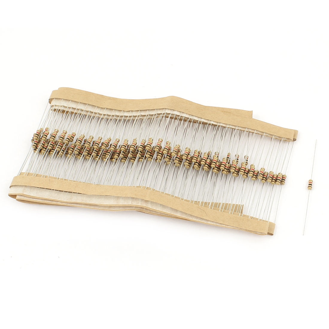 YOKIVE 500 PCS Carbon Film Resistors, 1/4W 10K Ohm 5% Tolerances Resistor, Good For DIY Electronic Projects (4 Color Band, 1.77x0.09-Inch