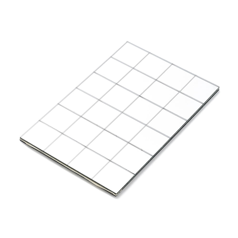 200pcs 1 Inch Square Mosaic Tiles Decorative Adhesive Acrylic Mirror Craft Mini Mirror Tiles Small Decorative Glass Mirrors for Arts Crafts