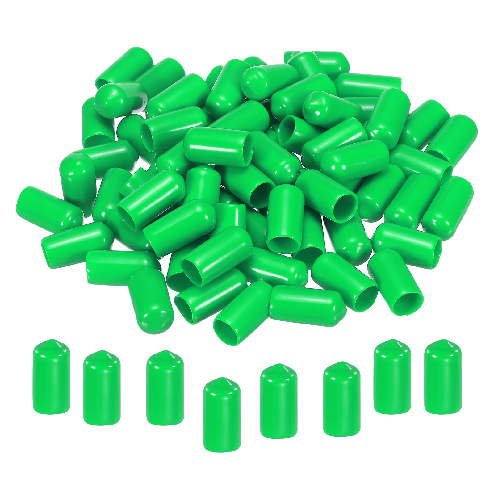200pcs 10mm Rubber End Caps Cover PVC Vinyl Screw Thread Protector
