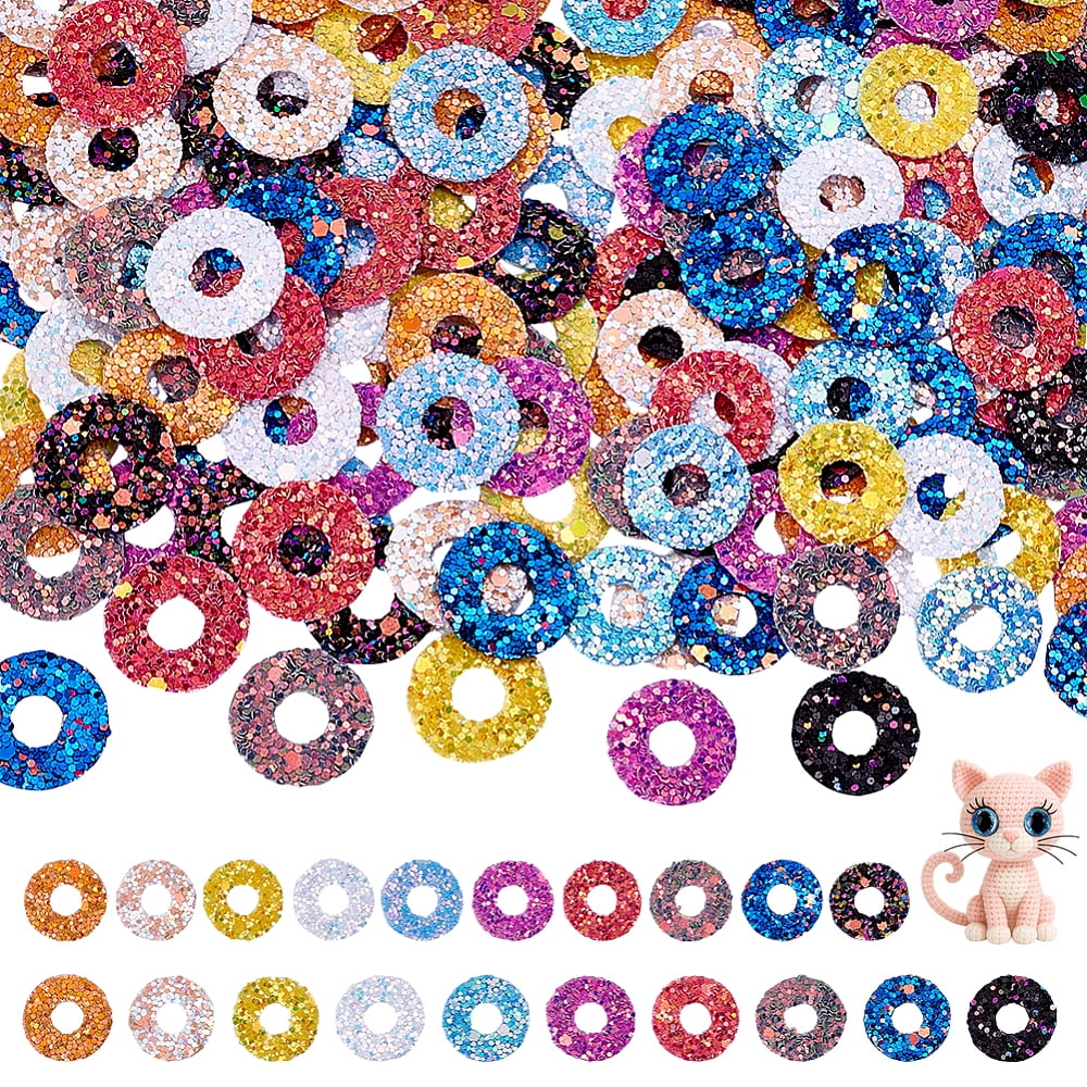 200pcs 20 Colors Safety Eyes Washers Resin Craft Eyes Backs Stuffed Crochet Washers Eyes Nose Gaskets Kawaii Eyes Washers