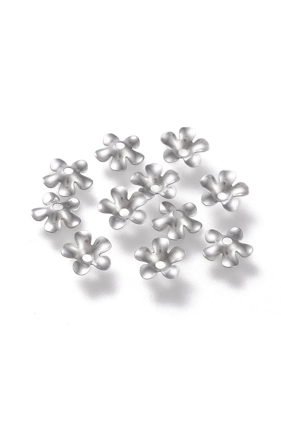 200pcs 201 Stainless Steel Bead Cap Pendant Bails for Globe Glass Cover Pendant Making Half Round Real 24k golden Plated 8x7mm Hole: 3mm