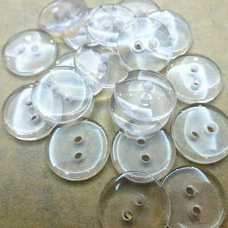 20 Transparent Plastic Buttons 20mm, Sewing Buttons, Craft Supplies, Clear  Buttons, Button (Box4B)