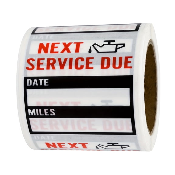 200pcs 2x2" Black Oil Change Service Reminder Stickers for Car Windshields - Transparent, Waterproof & Tear-Resistant Maintenance Labels - For Car Owners - Suitable for Vehicle