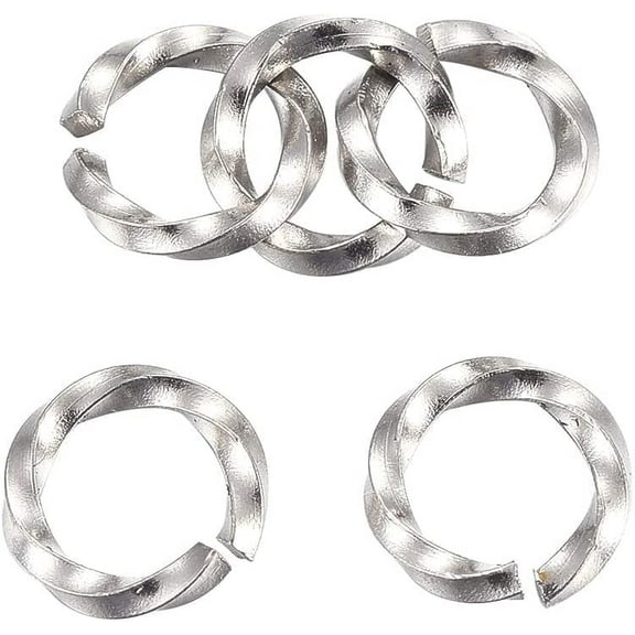 200pcs 304 Stainless Steel Close but Unsoldered Jump Rings Silver Tone Open Jump Rings Connector Rings for Necklace DIY Jewelry Making 6x1mm