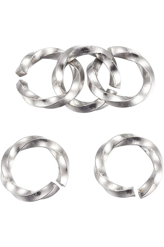 200pcs 304 Stainless Steel Close but Unsoldered Jump Rings Silver Tone Open Jump Rings Connector Rings for Necklace DIY Jewelry Making 6x1mm