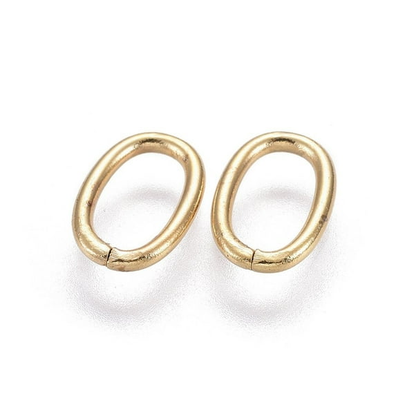 200pcs 304 Stainless Steel Open Jump Rings Oval Golden 10x6.5x1.2mm