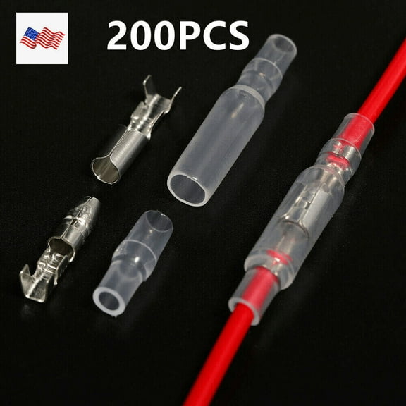 200pcs 4.0mm Bullet Terminals Car Electric Wire Female Male Connectors Set