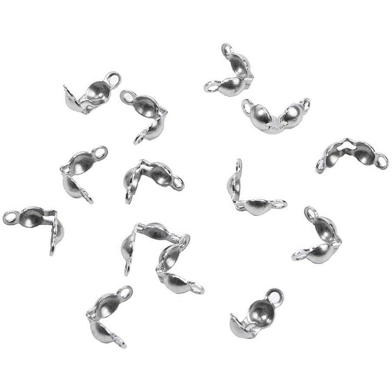 Stainless Steel Cord Ends Open Clamshell Crimp Bead Tips End Caps Jewelry  Findings for Bead Bracelet Necklace Jewelry Making - China Jewelry Findings  and Crimp Bead price