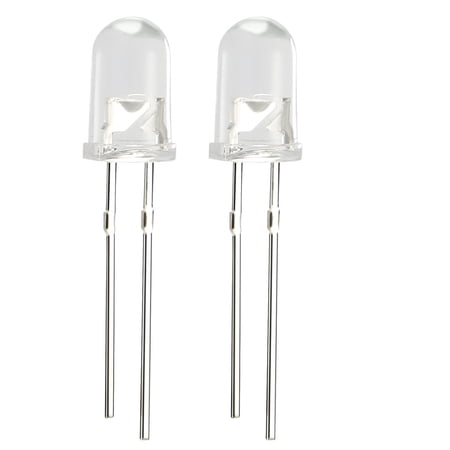 200pcs 5mm White Round Diode Electronics Component Emitting Light 3-3.4V