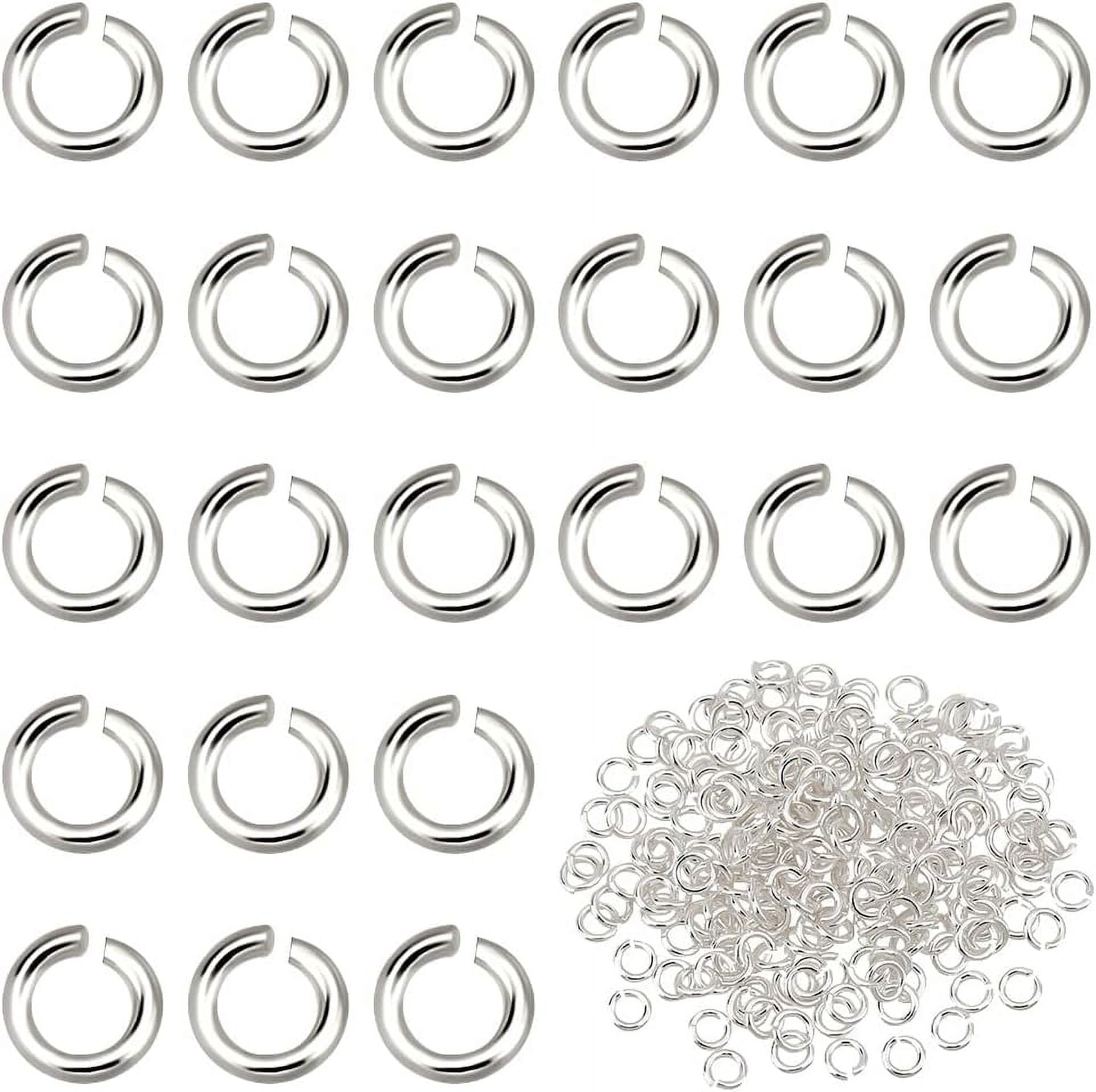 200pcs 925 Sterling Silver Jump Rings Open Jump Rings 24 Gauge/2.5mm