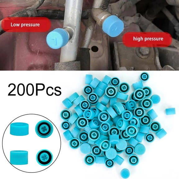 200pcs A/C FOR R134a R12 High Low Side Valve Core Service Port Dust Cap M9, M10