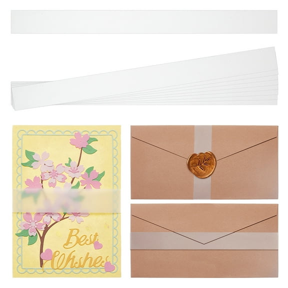 200pcs Acetic Acid Paper Book Cover Rectangle White 280x25x0.1mm Paper