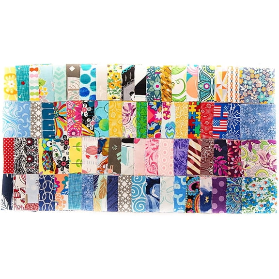 200pcs Assorted Mini Charm Pack 2.5" Squares Precut 100% Cotton Quilting Fabric, Ideal for Mini Quilts, Patchwork, Scrap Quilting, Mug Rugs, Placemats, Small Accessories, and DIY Crafts