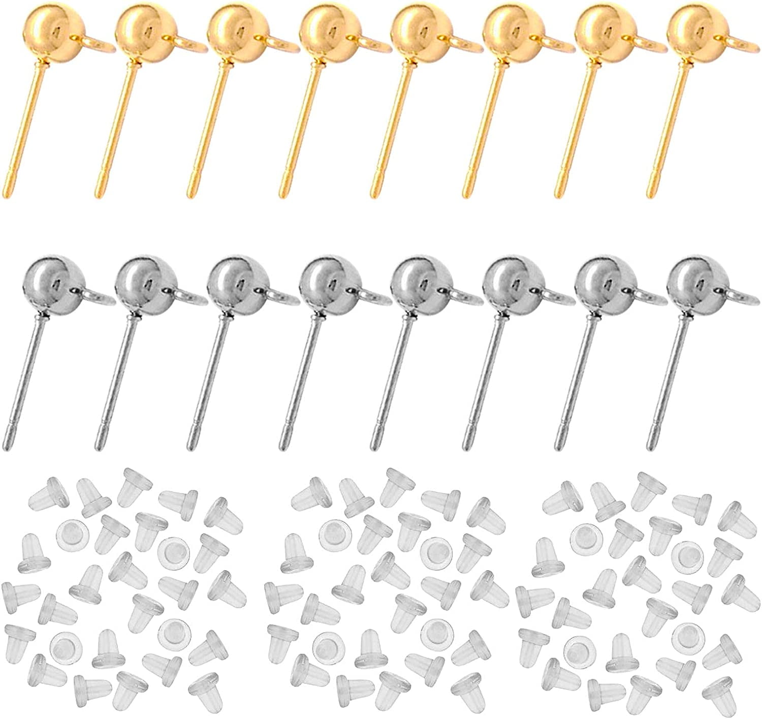 Amazon.com: HINZIC 20PCS Earring Backs for Studs Silicone Earring Backs  Earring Backs for Droopy Ears Earring Backing Replacement in 5 Colors