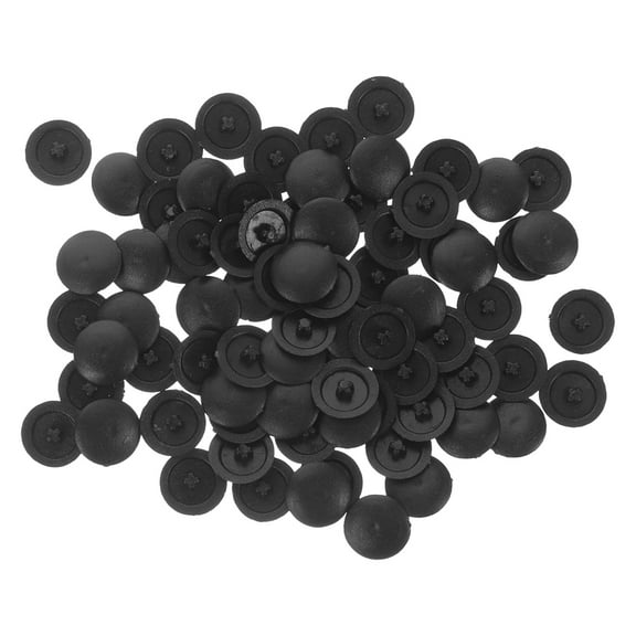Phenofice Screw Caps for Automotive and Home Use Black Plastic 200Set 0.4In