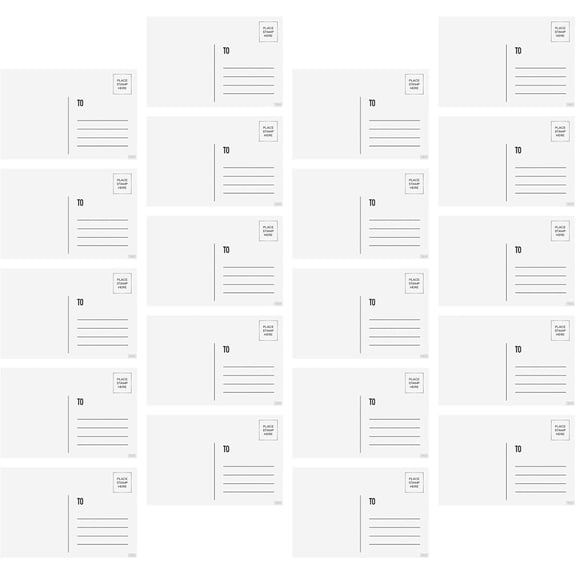 200pcs Blank Mailable Postcards - White Kraft Paper for DIY Invitations