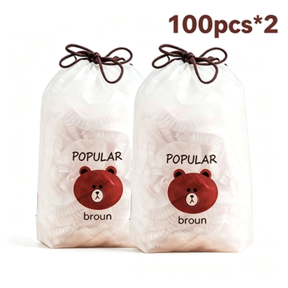 KOGITI 200pcs Bowl Covers for Bread Proofing, Reusable Elastic Plastic Wrap, Keep Food Fresh, 200 Count