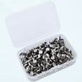 thumbnail image 1 of 200pcs Brass Fasteners Metallic Bra OffiBrads Prong Fasteners Mini Brads for Crafts Brad Fastener Metal Paper Fasteners Pointy Handicrafts Pearl Stud Two-Legged Nails Silver, 1 of 5