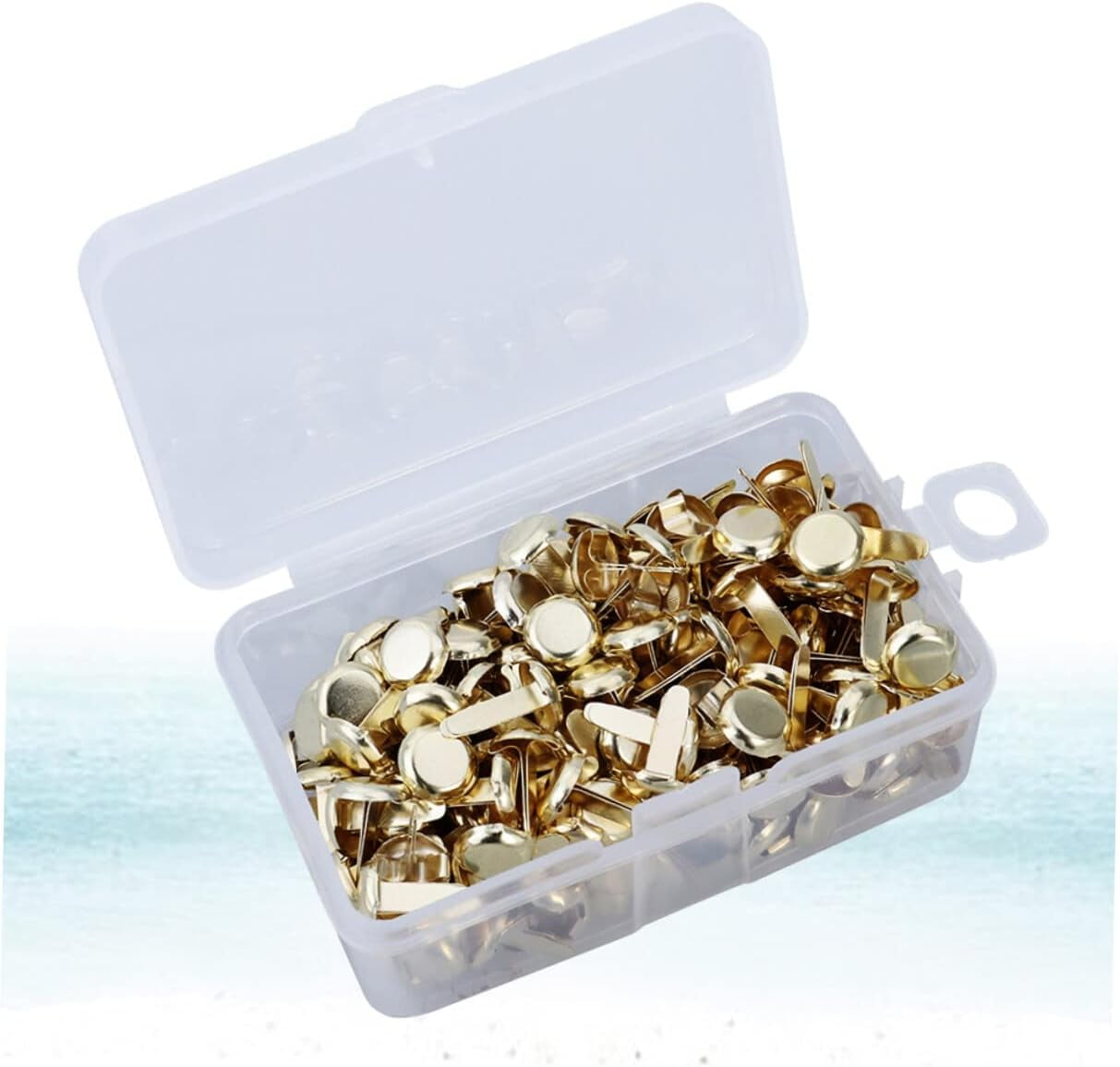 Pearl Trim 200pcs Metal Brad Fasteners Making Scrapbooking Gold Storage Round Paper Brads Crafts