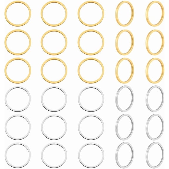 200pcs Brass O Rings Metal Linking Ring 10mm Connectors 1mm Thick Round Links for Bracelet Necklace Jewellery Making Keychain DIY Handicrafts Silver/Golden