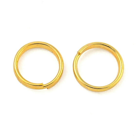 200pcs Brass Split Rings Double Loops Jump Rings golden 6x1.5mm Inner Diameter: 5mm Single Wire: 0.5mm