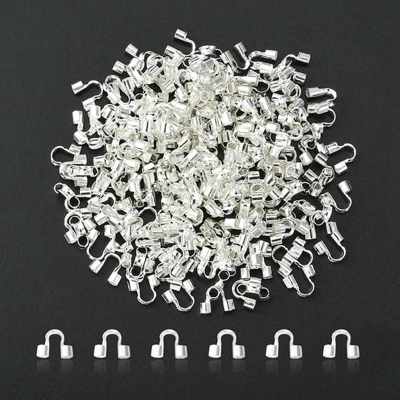 200pcs Brass Wire Guardians Silver 5x6x2mm Hole: 1.5mm