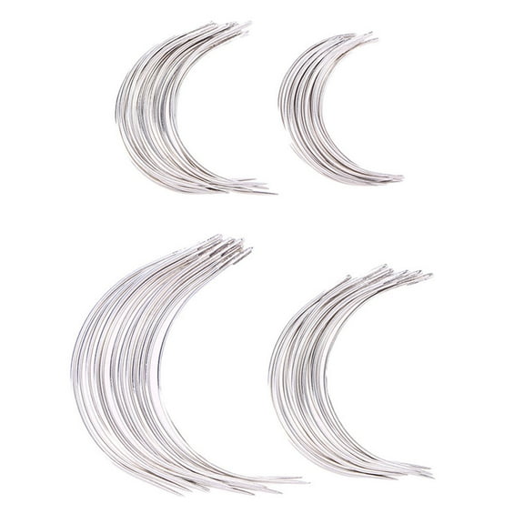 200pcs C Shape Curved Needles Stitching Needles Curved Needle for Wig Making