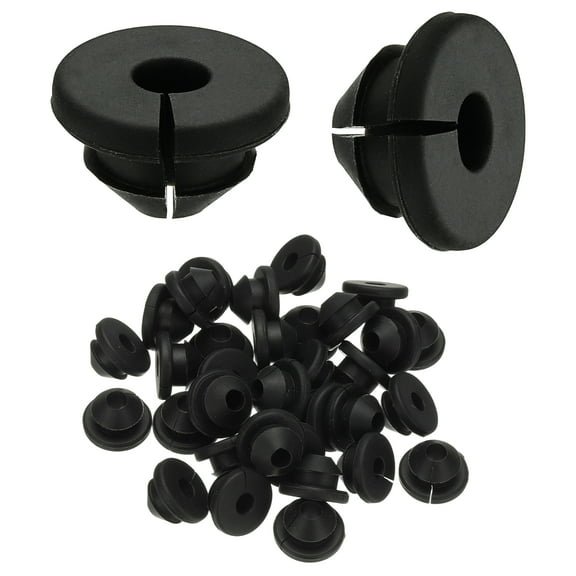 200pcs Cable Railing Rubber Grommets for 1/8" 3/16" 5/32" Cables, Cable Railing Grommet Hardware Kit for Metal Running Tube Posts Deck Wire Rope Protective Sleeves, Black