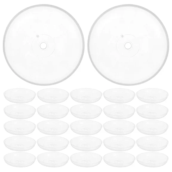 200pcs Clear Candle Bobeches For Candlestick Cake Candle Anti-dripping Trays Candle Drip Protectors