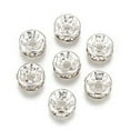 thumbnail image 1 of 200pcs Clear White Rhinestone Rondelle Spacer Beads 8mm DIY, 1 of 5